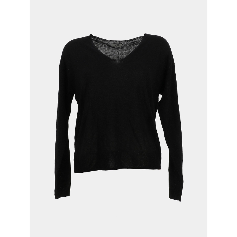 Pull fin brillant à col v jdybodilla noir femme - JDY