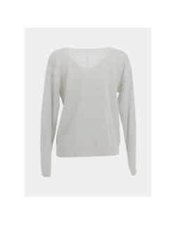 Pull fin brillant à col v jdybodilla blanc femme - JDY