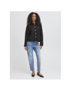 Veste texturée kate fringe noir femme - Ichi