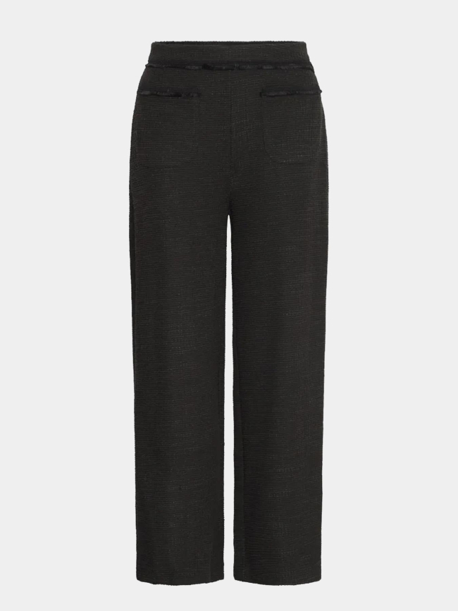 Pantalon texturé kate fringe noir femme - Ichi