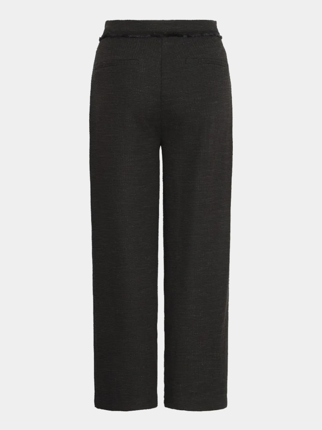 Pantalon texturé kate fringe noir femme - Ichi