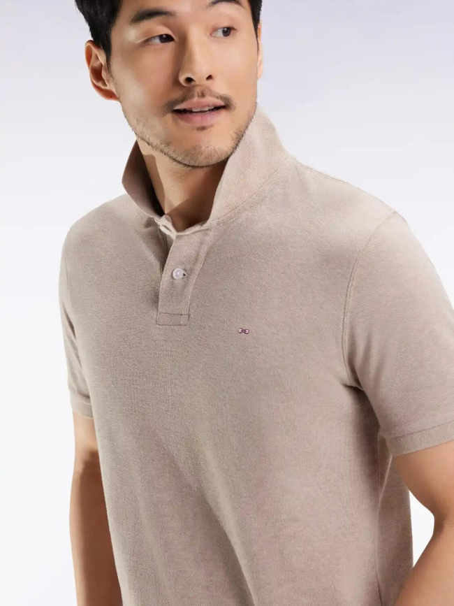 Polo uni chiné anatolia beige homme - Eden Park