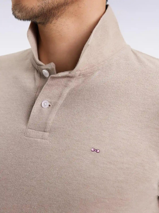 Polo uni chiné anatolia beige homme - Eden Park