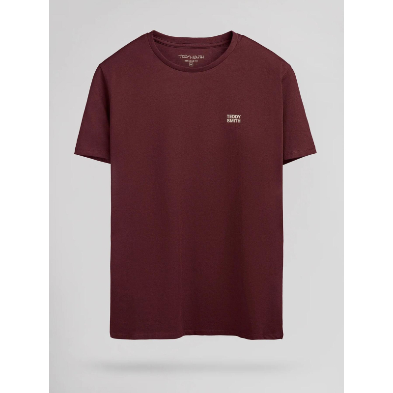 T-shirt the tee 1 bordeaux homme - Teddy Smith