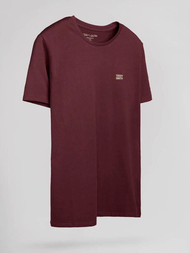 T-shirt the tee 1 bordeaux homme - Teddy Smith
