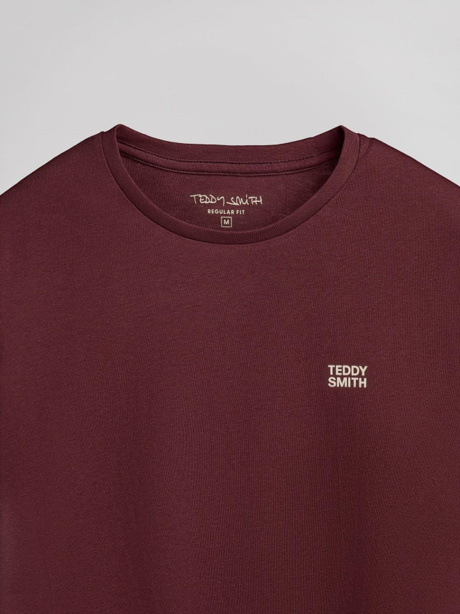 T-shirt the tee 1 bordeaux homme - Teddy Smith