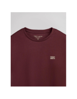T-shirt the tee 1 bordeaux homme - Teddy Smith
