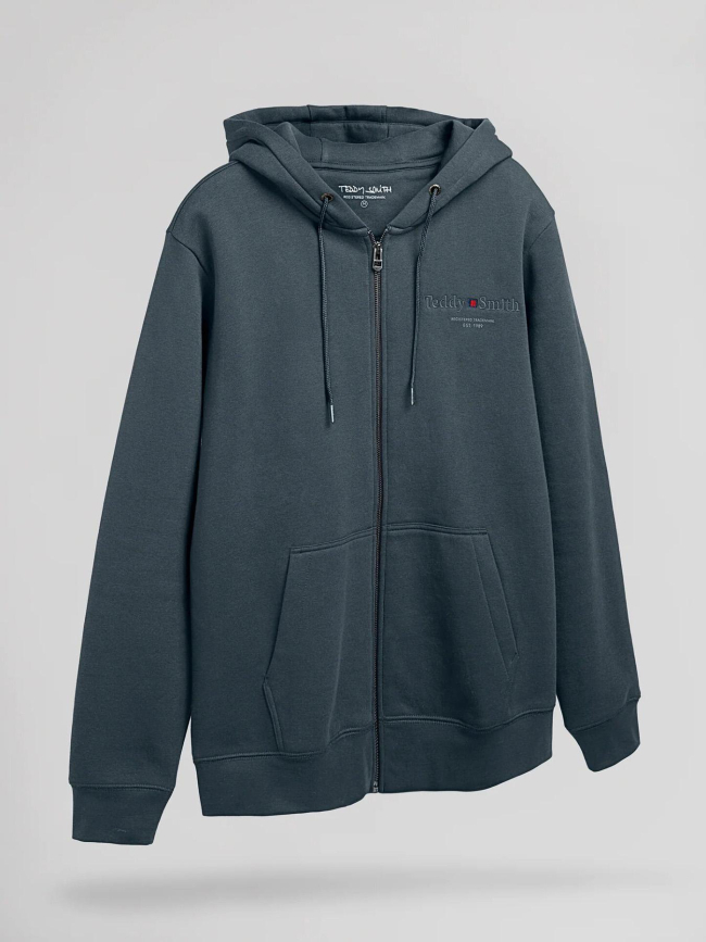 Sweat zippé giclass jim storm gris homme - Teddy Smith