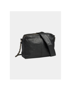 Sac bandoulière en cuir jadja noir femme - Pieces