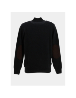 Pull col zippé flack noir homme - Benson & Cherry