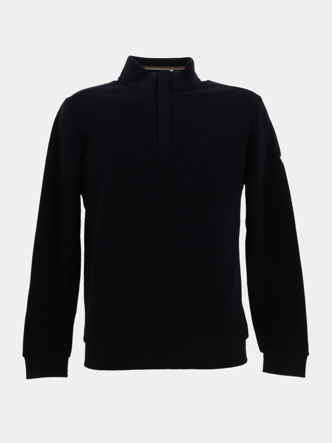 Sweat col zippé milan bleu marine homme - Benson & Cherry