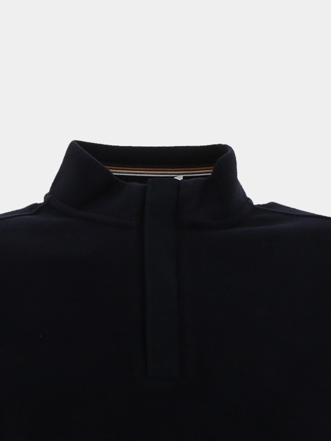 Sweat col zippé milan bleu marine homme - Benson & Cherry