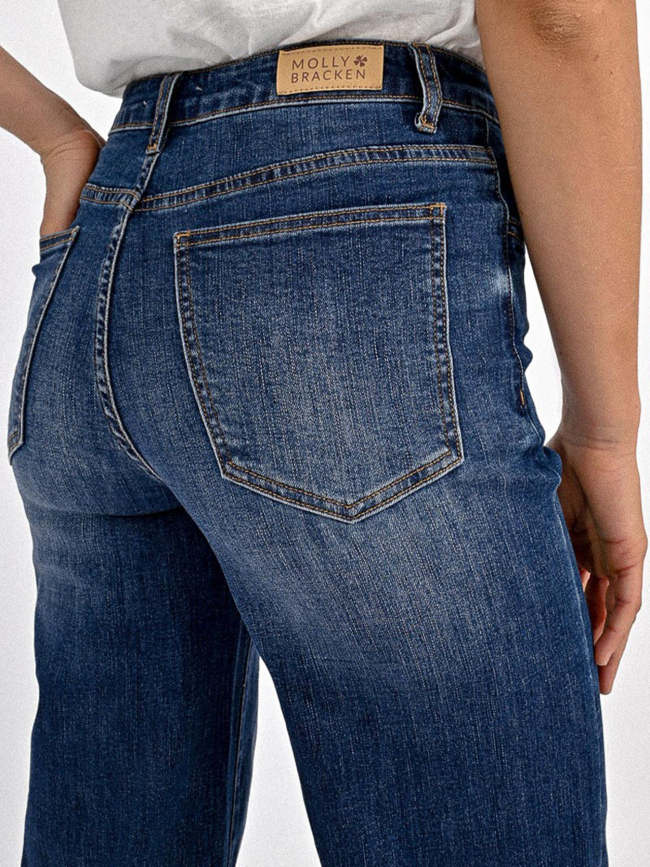 Jean large brut denim bleu femme - Molly Bracken