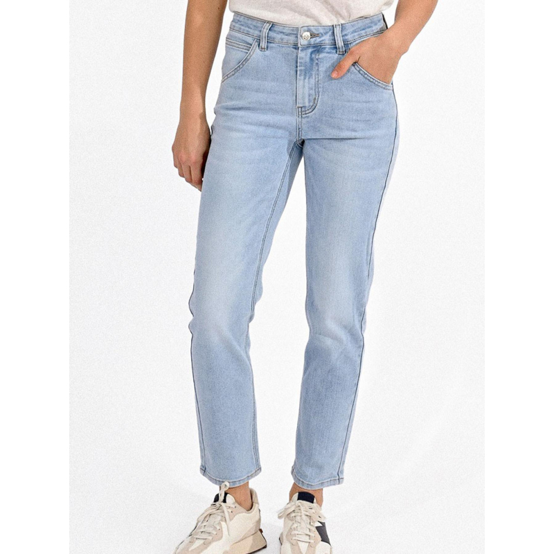 Jean droit light denim bleu clair femme - Molly Bracken
