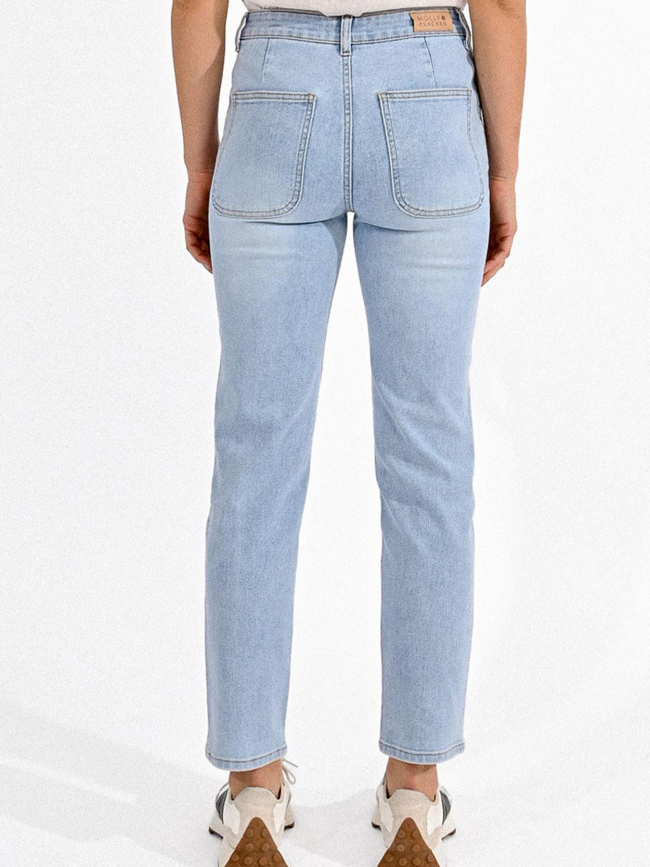 Jean droit light denim bleu clair femme - Molly Bracken