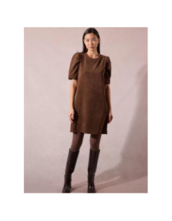 Robe droite côtelé marron femme - Molly Bracken