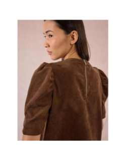 Robe droite côtelé marron femme - Molly Bracken