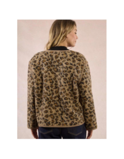 Veste léopard boutonnée marron femme - Molly Bracken