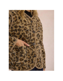 Veste léopard boutonnée marron femme - Molly Bracken