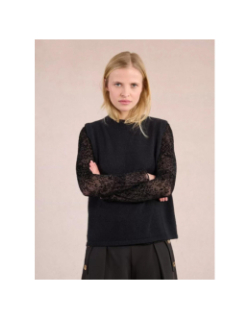 Pull sans manche dos ouvert noir femme - Molly Bracken