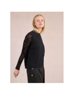 Pull sans manche dos ouvert noir femme - Molly Bracken