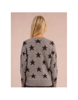 Pull étoiles pailletées gris femme - Molly Bracken