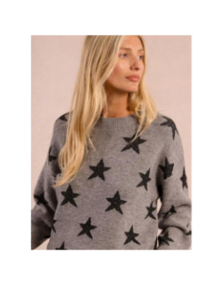 Pull étoiles pailletées gris femme - Molly Bracken