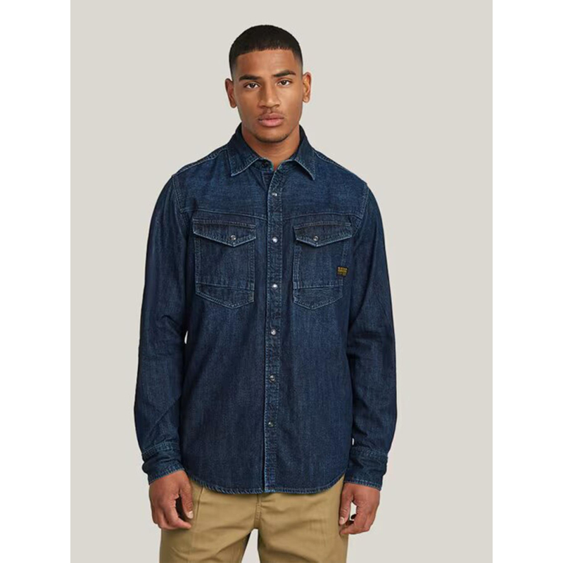 Chemise denim dakota slim bleu homme - G Star