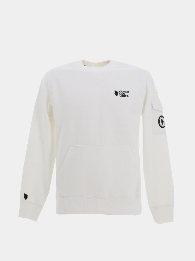 Sweatshirt brooklyn blanc homme - Comme Des Loups