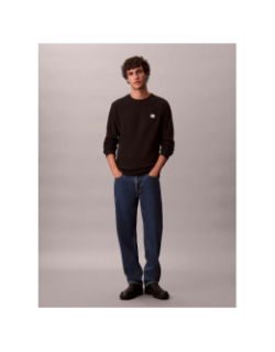 Pull uni nid d'abeille noir homme - Calvin Klein Jeans