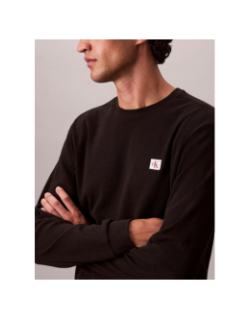 Pull uni nid d'abeille noir homme - Calvin Klein Jeans