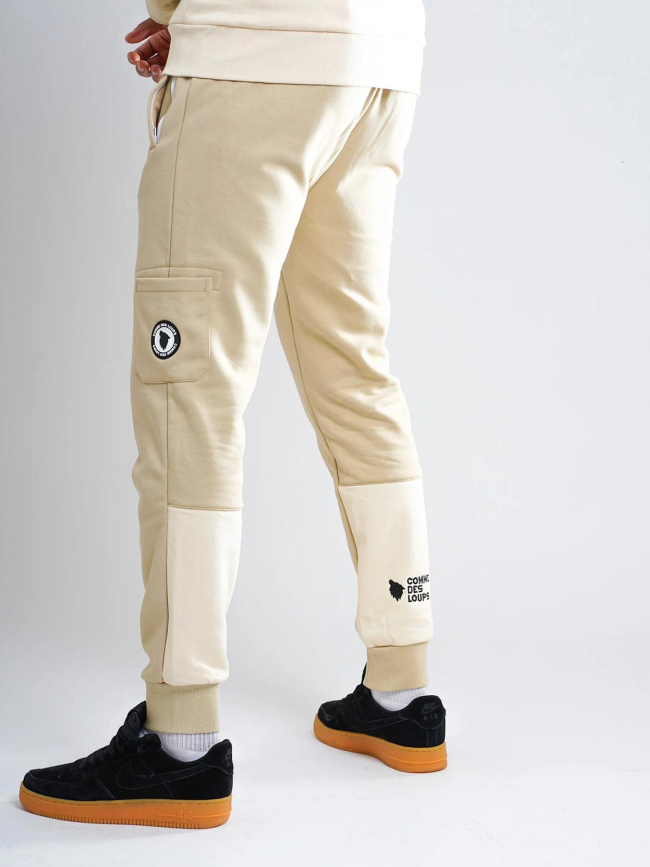 Ensemble survêtement keyzer beige blanc homme - Comme Des Loups