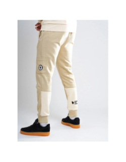 Ensemble survêtement keyzer beige blanc homme - Comme Des Loups