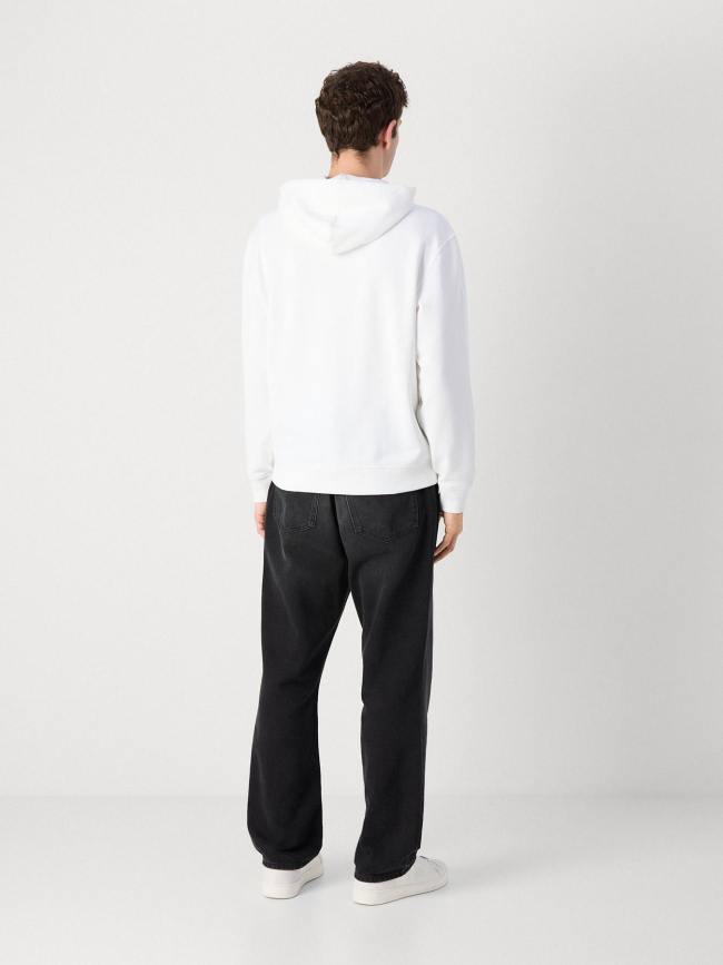 Sweat à capuche redbox blanc homme - Calvin Klein Jeans