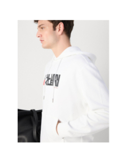 Sweat à capuche redbox blanc homme - Calvin Klein Jeans