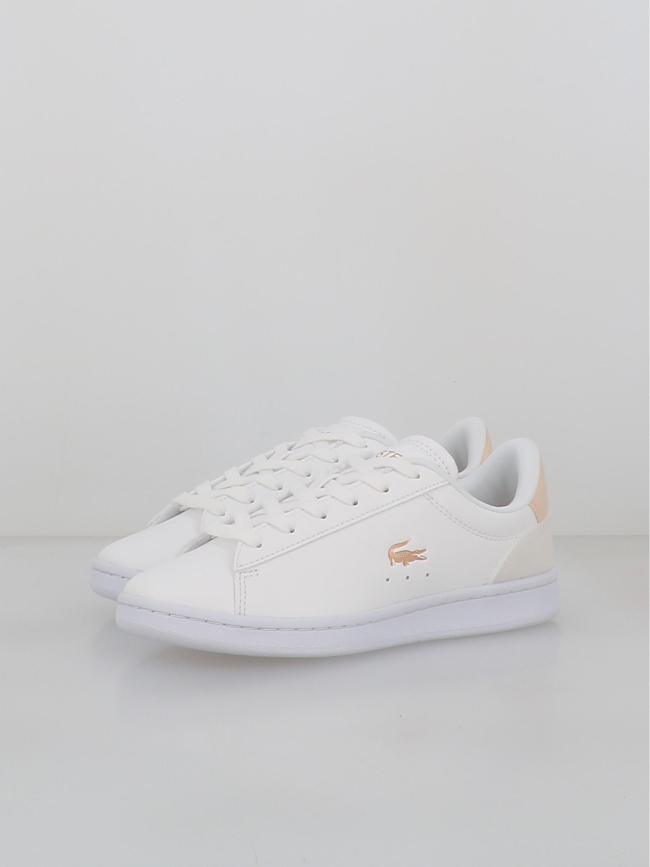 Baskets carnaby set blanc rose enfant - Lacoste