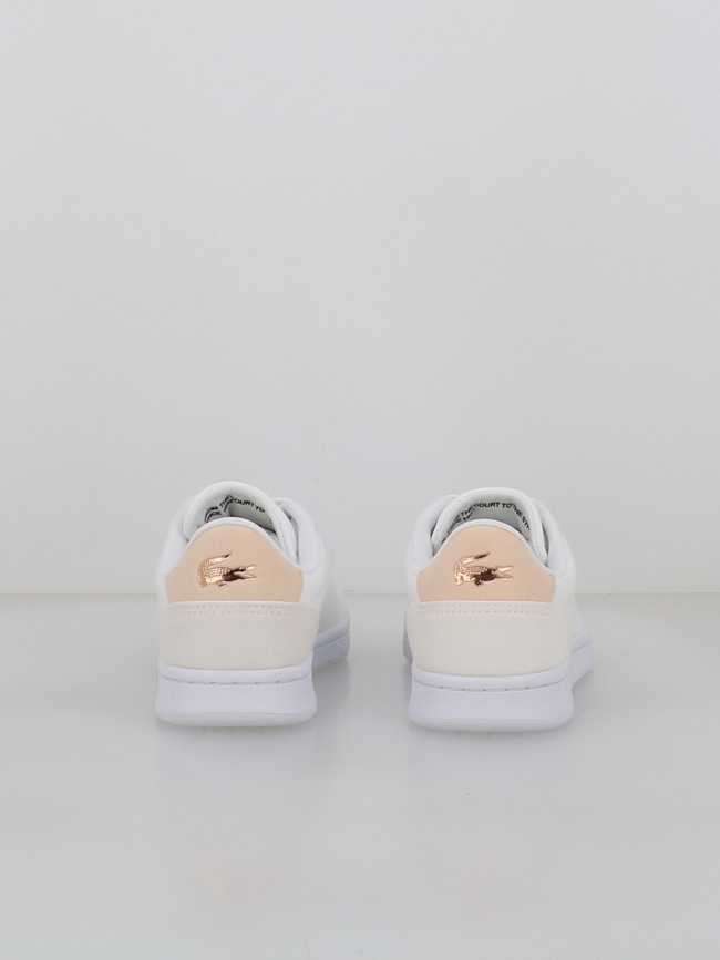 Baskets carnaby set blanc rose enfant - Lacoste