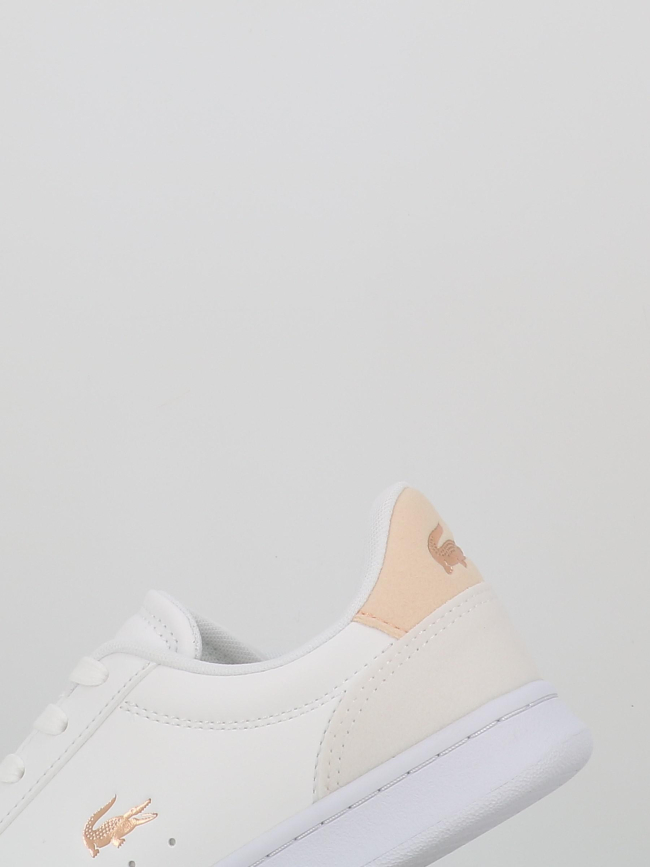 Baskets carnaby set blanc rose enfant - Lacoste