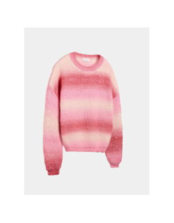 Pull laine dégradé stripy rose femme - Teddy Smith