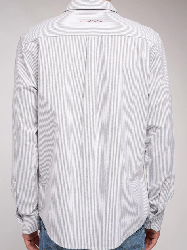 Chemise rayée stanley blanc vert homme - Teddy Smith