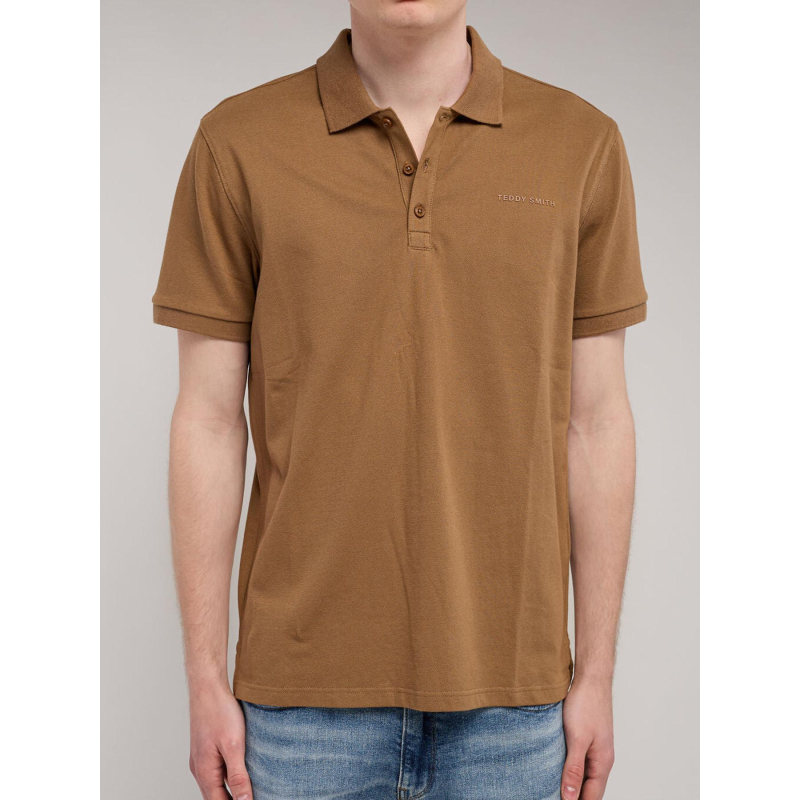 Polo alban marron homme - Teddy Smith