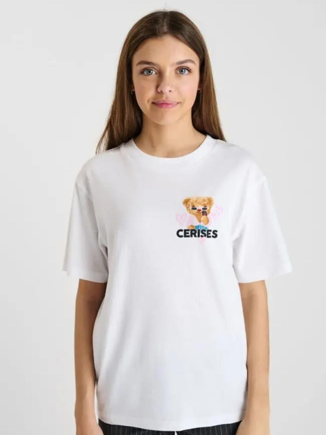 T-shirt pemigi blanc fille - Le Temps Des Cerises