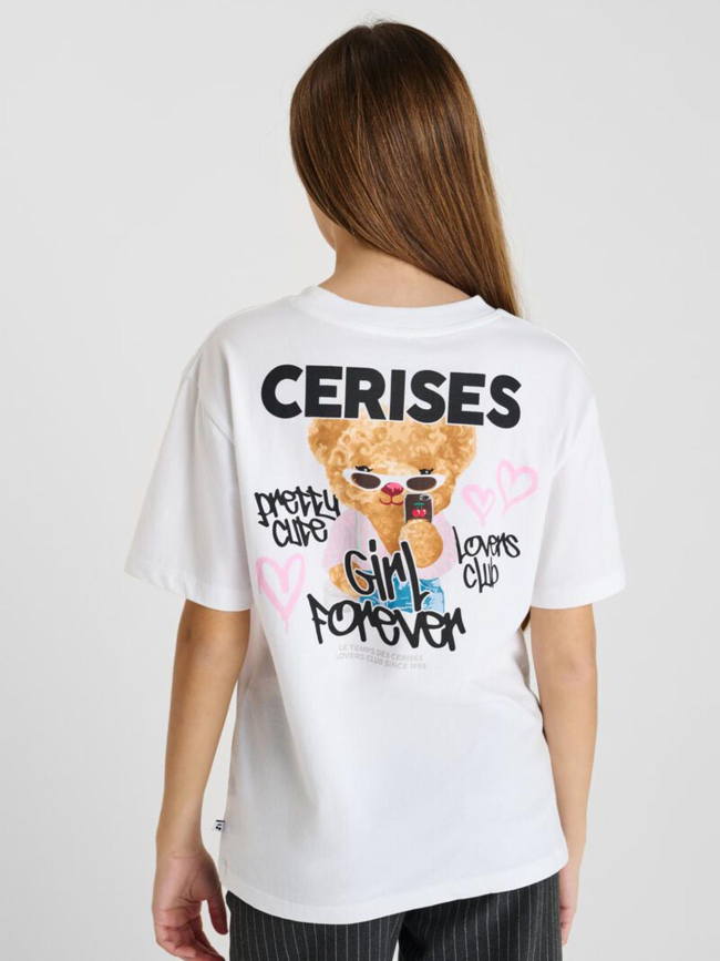 T-shirt pemigi blanc fille - Le Temps Des Cerises