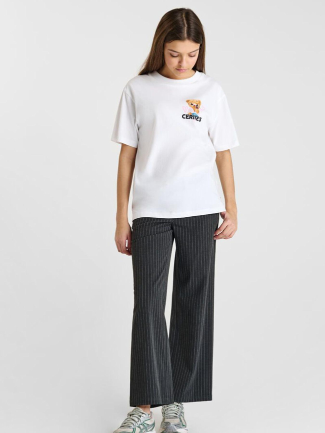 T-shirt pemigi blanc fille - Le Temps Des Cerises