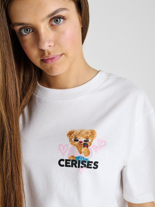 T-shirt pemigi blanc fille - Le Temps Des Cerises