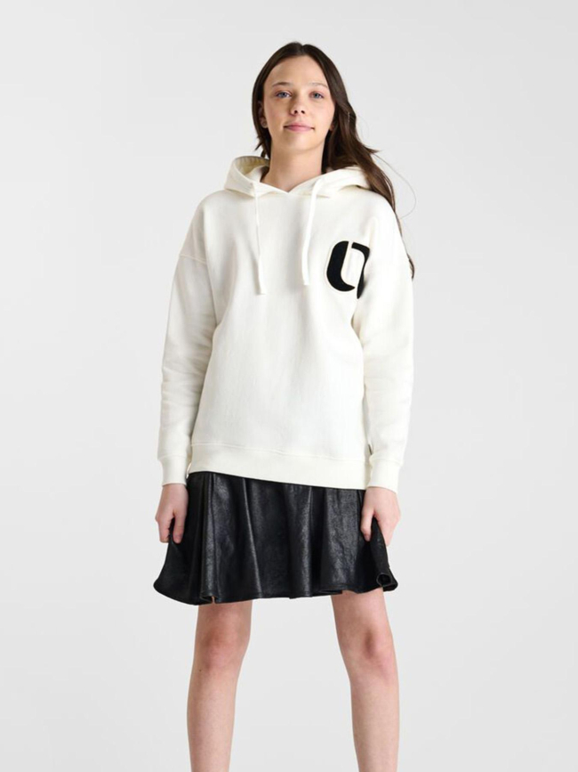 Sweat à capuche keiragi blanc fille - Le Temps Des Cerises