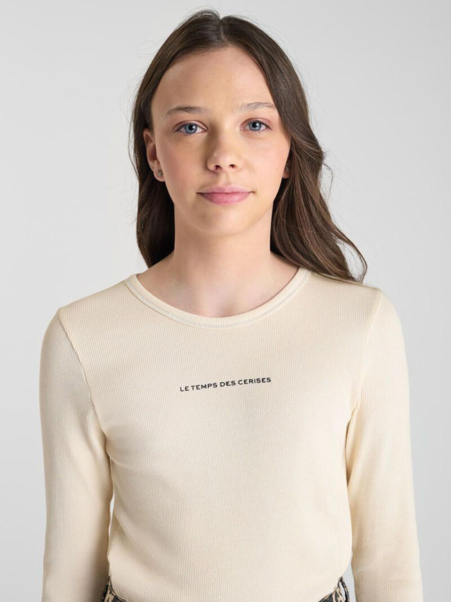 Top manches longues albingi blanc fille - Le Temps Des Cerises