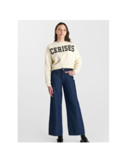 Sweat dianegi cannoli écru blanc fille - Le Temps Des Cerises