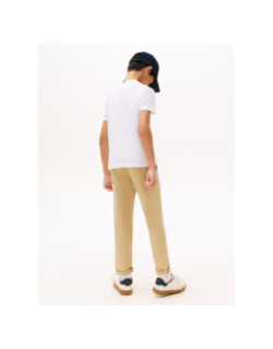 T-shirt uni mini logo regular blanc enfant - Tommy Hilfiger