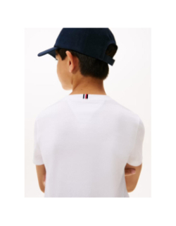 T-shirt uni mini logo regular blanc enfant - Tommy Hilfiger